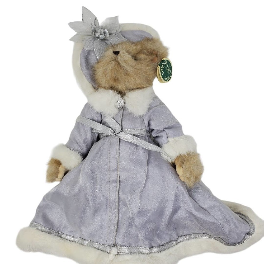 The Bearington Collection Model 1102 Cecilia Jointed 14” Teddy Bear Holiday
